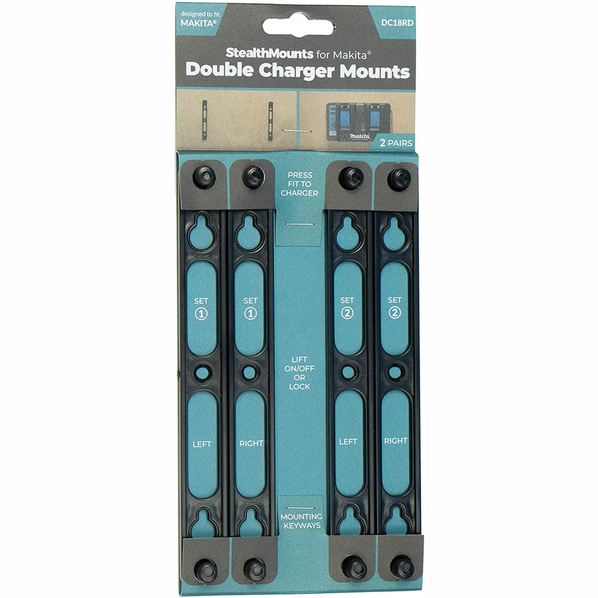 StealthMounts for Makita DC18RD Charger Wall Mount