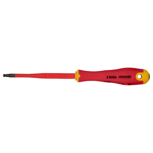 Felo 41730390 Ergonic VDE E-slim Insulated 3 mm Ball-head Hex Screwdriver, 100 mm