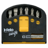 Felo 02060116 Swift Bit-Box, Slotted/Phillips/Pozidriv + Bitholder, 7 Pieces