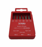 Felo 03092716 Bit set SL/PZ/PH Industrial 70 mm in case, 6 pcs