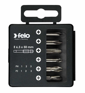 Felo 03291516 Profi Bit Box 6 Bits x 50 mm, Pozidriv/Phillips