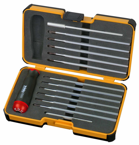 Felo 10099316 Torque adjustable screwdriver NM series 3.0–5.4 Nm with a set of bits, 12 pcs