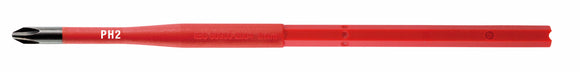 Felo 10220394 VDE Insulated Slim Blade for Torque Limiting Handle, Phillips PH 2 x 170 mm