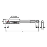 Koken 115G.150-10 10mm 1/4 Hex Dr. Slide Magnet 6-Point Nut Setter, 150mm Length