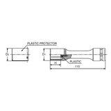 Koken 14201M 1/2 Sq. Dr. Wheel Nut Socket 3 piece Set, 17-21mm, 6 point Thin Wall and Color Coded by Size