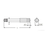 Koken 183X.150-M8 7/16 Hex Dr. Bit XZN M8 Triple Square Length 150mm