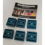 StealthMounts Tool Mount 12mm Spacers, Red, Yellow, Black & Teal