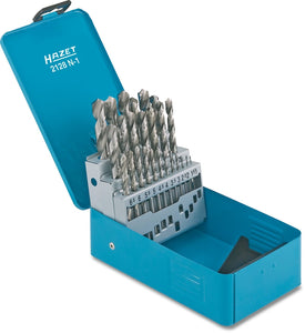 Hazet 2128N-1 HSS Twist Drill Bits in Case, 25 pcs