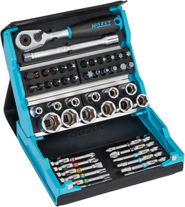 Hazet 2200SC-2 SmartCase 1/4" Drive Bit/Socket Set with Ratchet, 50 Pieces