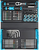 Hazet 2200SC-32 SmartCase Bit/Socket Set with Ratchet, 1/4" Drive, 59 Pieces