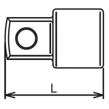 Koken 2233A 1/4 Sq. Dr. Adaptor 3/8 Square Length 22mm