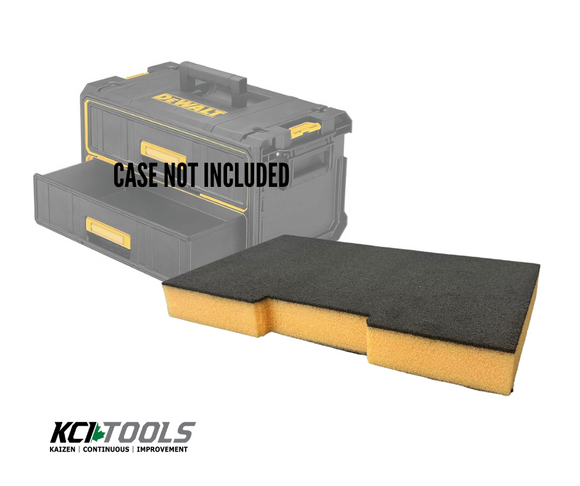 DeWalt ToughSystem DS290 and DS290 2.0 Two-Drawer Unit - Kaizen Foam Inserts No Insert / 57mm / Black/Yellow