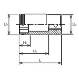 Koken 2350X-10 1/4 Sq. Dr. Semi-Deep NUT GRIP Socket 10mm