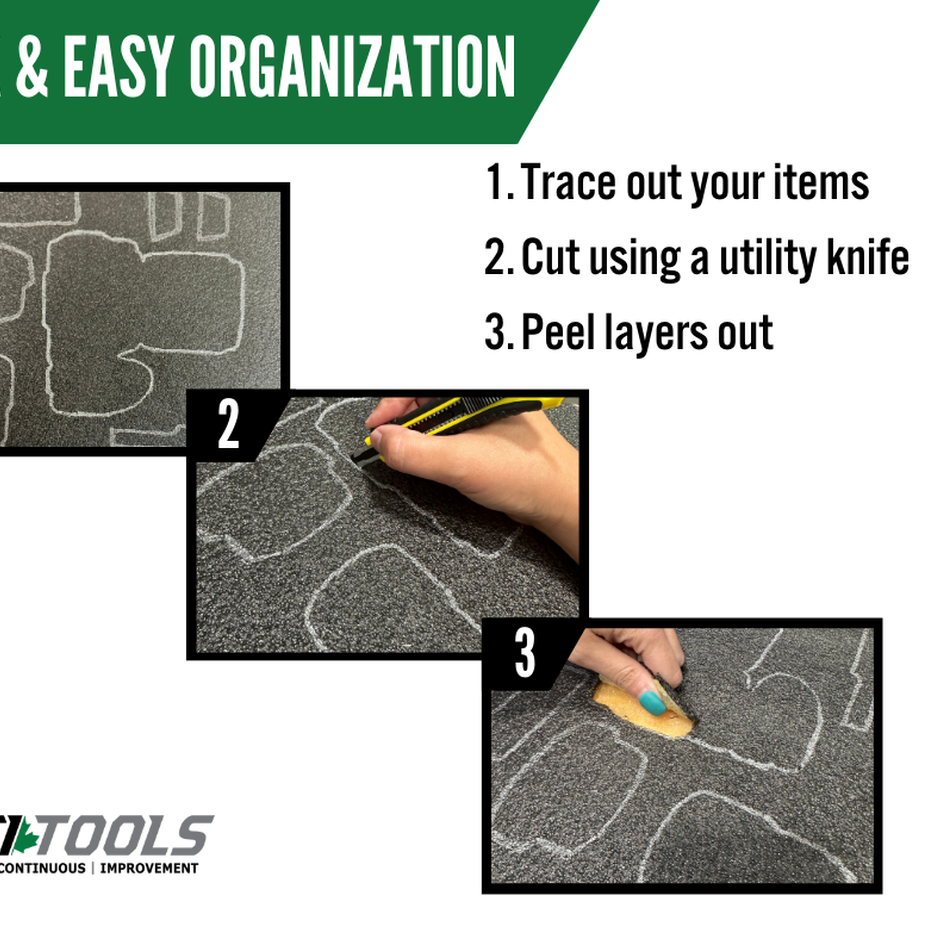 24" X 24" Kaizen Customizable Foam Sheet