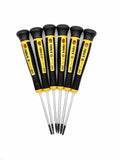 Felo 24396166 Precision Screwdriver Set, Slotted, Phillips, Pentalobe, Y-type, 6 Pieces