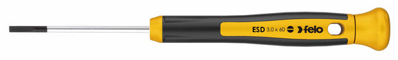 Felo 25003360 ESD 3 x 60mm Precision Slotted Screwdriver