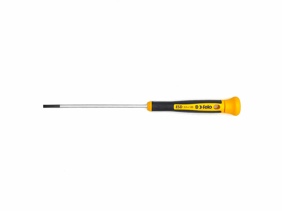 Felo 25003560 ESD 3 x 100mm Precision Slotted Screwdriver