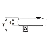 Koken 2725Z 1/4" Sq.Dr. Ratchet Handle 72 teeth Length 114mm Z-series