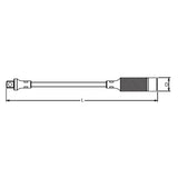 Koken 2762 1/4 Sq. Dr. Flexible Extension Bar - Length 300mm