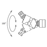 Koken 2772Z 1/4 Sq. Dr. Universal Double Joint 1/4 Square Length 46mm Z-series