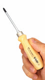 Felo 33610290 #1 x 80mm Wood Handle Pozidriv Screwdriver