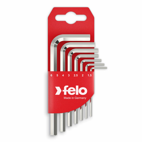 Felo 34500711 Set of short hex keys, L-shaped, 7 pcs. HEX 1.5-6.0 mm