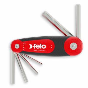 Felo 34500721 Folding Metric Hex Key Set, 2.5 - 8.0 mm, 6 Pieces