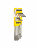 Felo 37513011 Set of inch keys L-shaped hexagonal extended with ball end 13pcs HEX .050"-3/8"