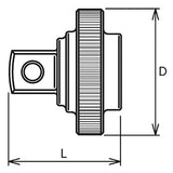 Koken 3756Z 3/8 Sq. Dr. Quick Spinner 3/8 Square Length 25mm Z-series