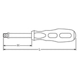 Koken 3769N-160 3/8 Sq. Dr. Spinner Handle Length 160mm