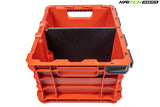 HDPE Plastic full height single divider - Milwaukee PACKOUT 18.6 in. Tool Storage Crate Bin 48-22-8440