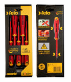 Felo 41385198 E-slim Insulated 5 Piece Slotted & Phillips Screwdriver Set