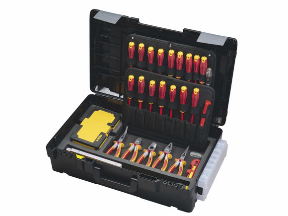 Felo 41387818 VDE Insulated Ergonic E-Slim Tool Set in XL-Boxx, 78 Pieces