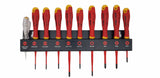 Felo 41391093 Set of dielectric screwdrivers SL/PH/PZ/Tx E-Slim Ergonic on a steel stand, 10 pcs