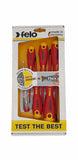 Felo 41396398  Ergonic VDE Insulated Slotted/Phillips Screwdriver Set, 6 Pieces