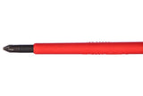 Felo 41510290 Ergonic VDE Insulated Pozidriv Screwdriver, PZ 1 x 80