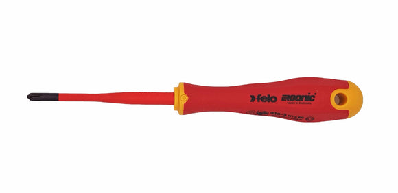 Felo 41619290 E-slim Insulated #1 x 80mm Slotted/Phillips Screwdriver