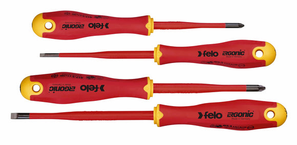 Felo 41784198 Ergonic E-SLIM SL/Z Dielectric Screwdriver Set, 4pcs