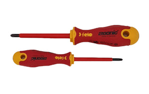 Felo 41792191  E-slim Insulated 2 Piece PlusMinus Z PZ/SL Screwdriver Set