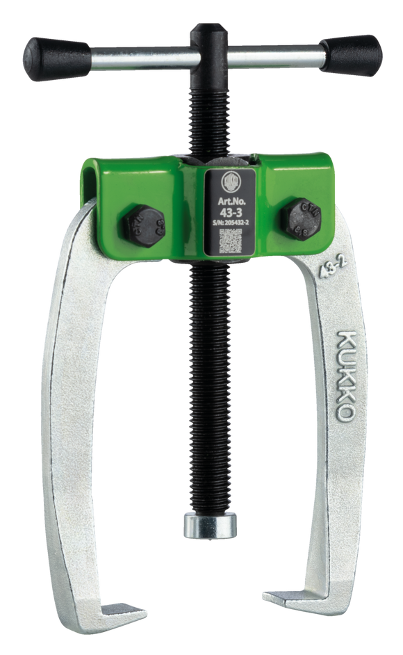 Kukko 43-3 | 2-jaw small parts puller with force-amplifying, self-centering jaws, up to 80 mm jaw opening, 80 mm reach