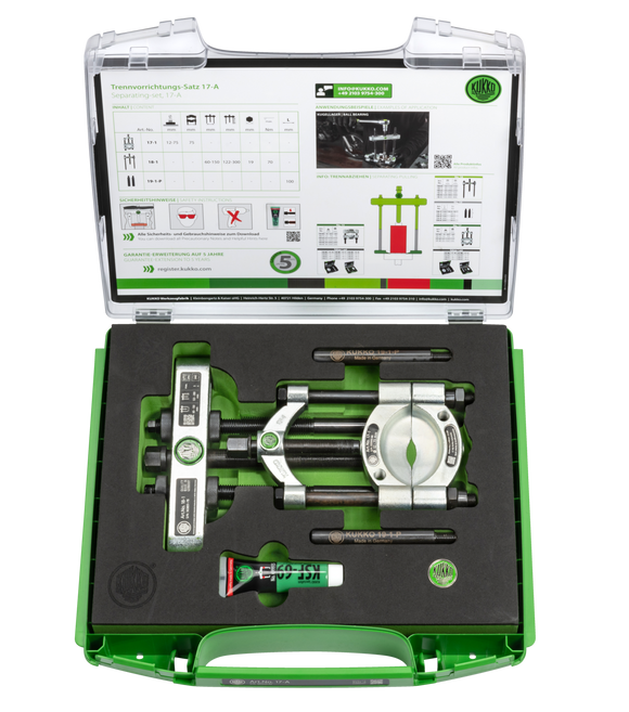 Kukko 17-A | 4-piece separator set with quick clamping pressure spindle Ø 12-75 mm/300 mm