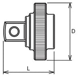 Koken 4756Z 1/2 Sq. Dr. Quick Spinner 1/2 Square Length 33.5mm Z-series