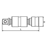 Koken 4772Z 1/2 Sq. Dr. Universal Double Joint 1/2 Square Length 87.2mm Z-series