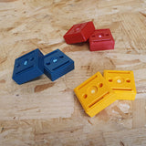 StealthMounts Tool Mount 12mm Spacers, Red, Yellow, Black & Teal