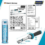 Hazet 5107-3CT Torque Wrench for 1/4" Hex Bits, 1 - 9 Nm, Reversible, 234 mm