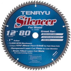 Tenryu SL-30580C Silencer-Series 12" X 80T 1" Arbor