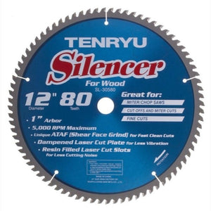 Tenryu SL-30580 Silencer-Series 12" X 80T 1" Arbor