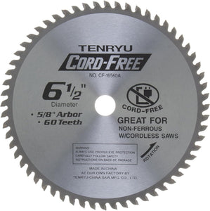 Tenryu CF-16560A Cord-Free 6-1/2" X 60T 5/8" Arbor