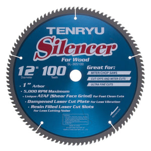 Tenryu SL-305100 Silencer-Series 12" X 100T 1" Arbor