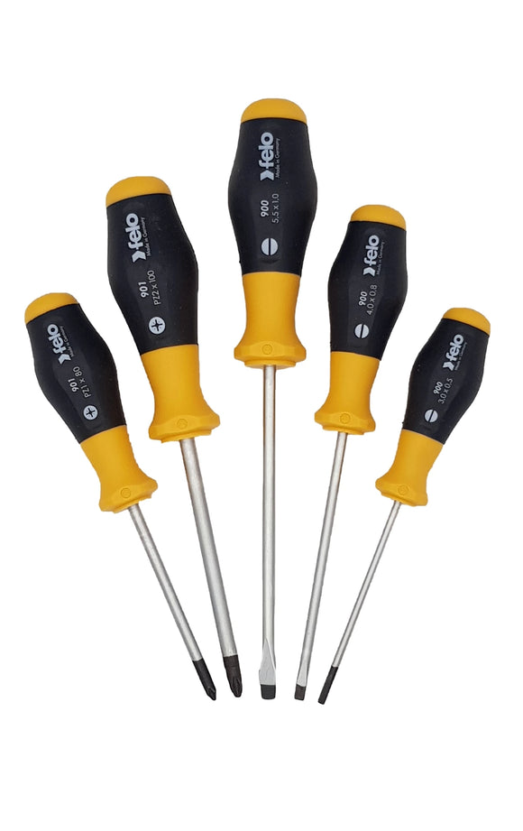 Felo 90095148 Screwdriver set SL/PZ, 5 pcs